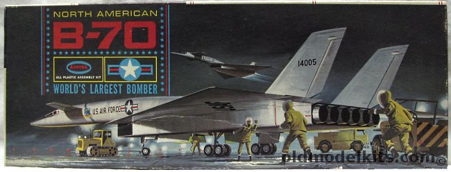 Aurora 1/105 North American B-70 Valkyrie Bomber (XB-70A), 370-250 plastic model kit